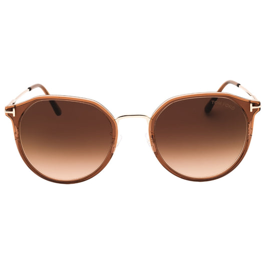 Tom Ford Ft0897-K 45F Shiny Light Brown / Gradient Brown Sunglasses One Size