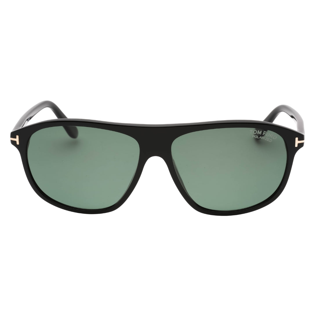 Tom Ford Ft1027 Prescott 01R Shiny Black Green Polarized Sunglasses Male 60X14X140