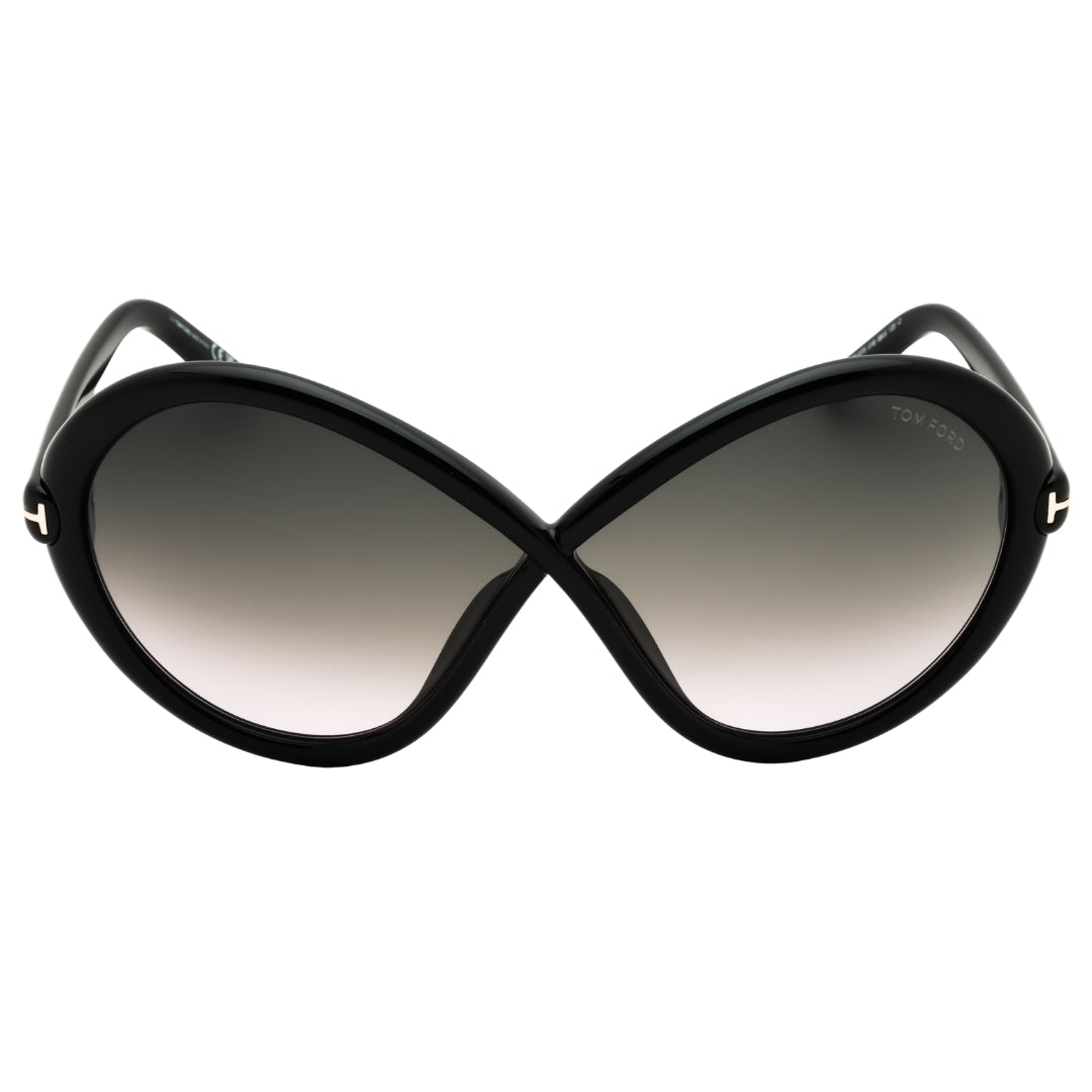 Tom Ford FT1070 01B shiny black /gradient smoke Sunglasses  68X05X125 One Size