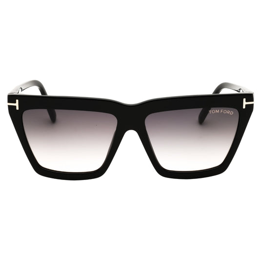 Tom Ford FT1110 01B shiny black  / gradient smoke Sunglasses  56X14X140 One Size