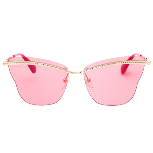 Max & Co Mo0103 32S Gold / Bordeaux/ Gradient Smoke Sunglasses One Size