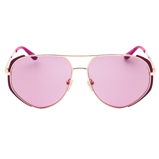 Guess GU00219 82Y Matte Purple / Shiny Rose Gold Sunglasses Female 59X13X140 One Size
