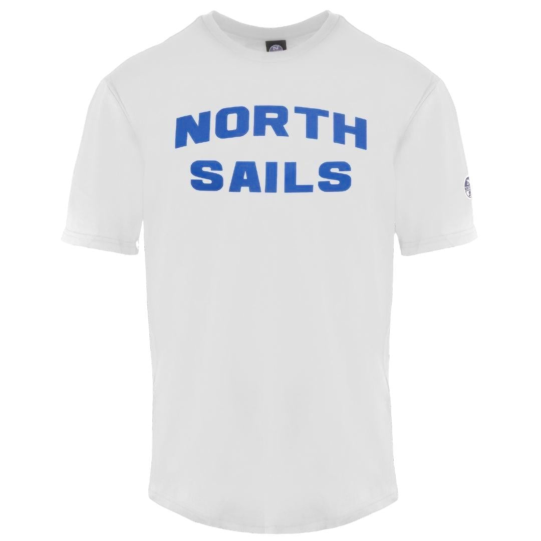 North Sails Block Brand Logo White T Shirt