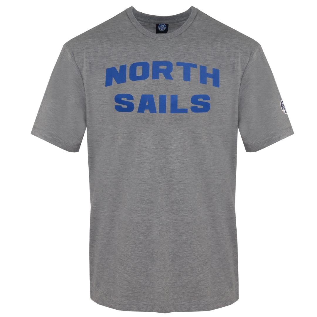 North Sails Block Brand Logo Grey T Shirt
