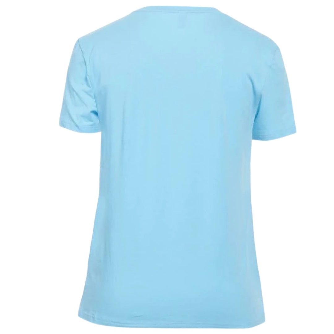 Moschino Swim Logo Plain Light Blue T-Shirt XS