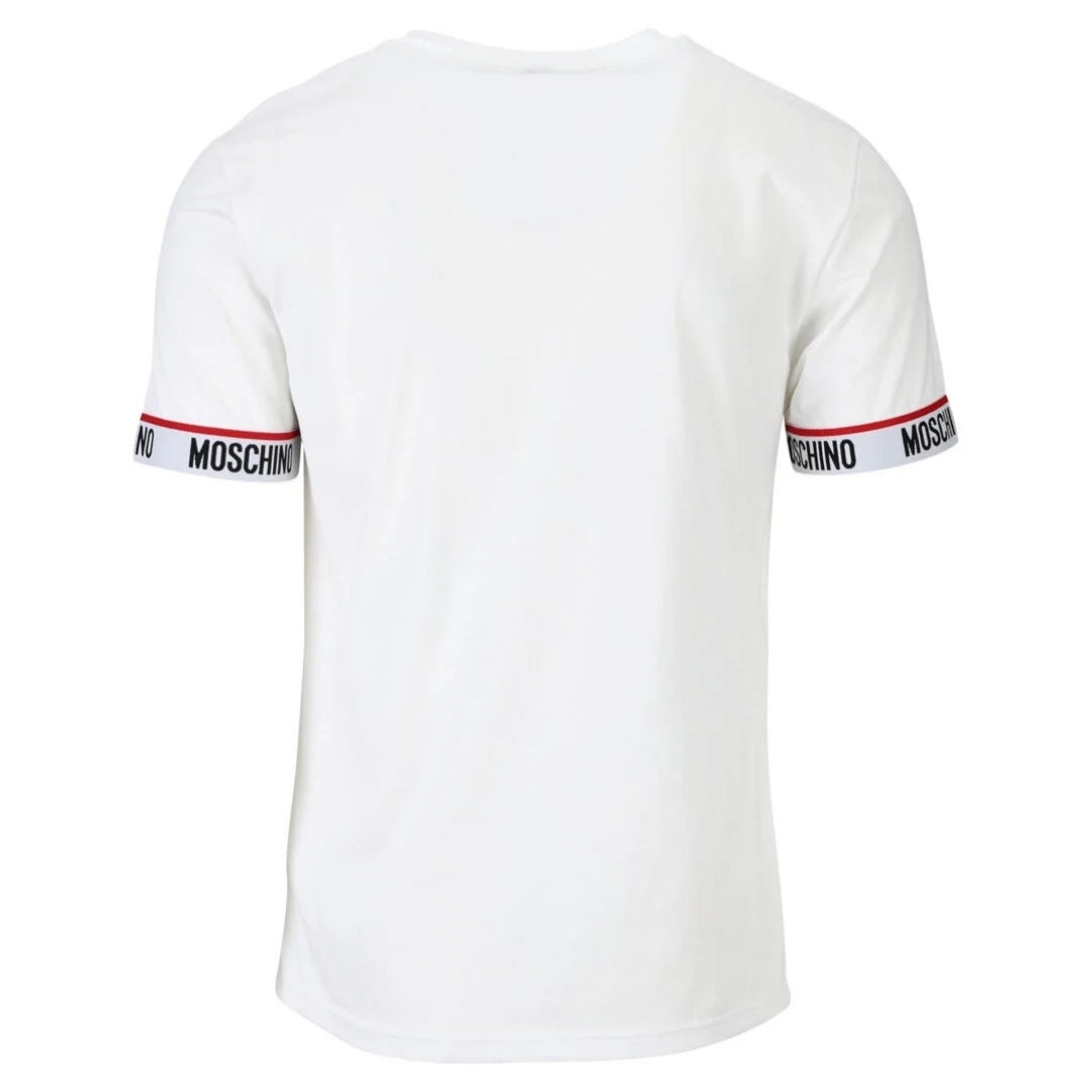 Moschino Taped Sleeve Logo White T-Shirt S