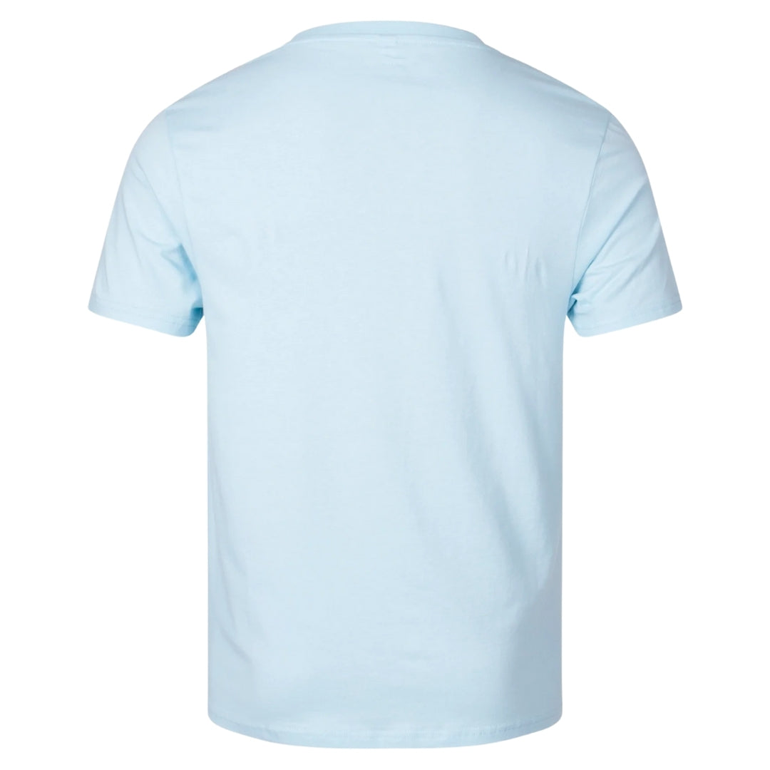 Moschino Taped Hem Logo Light Blue T-Shirt XXL