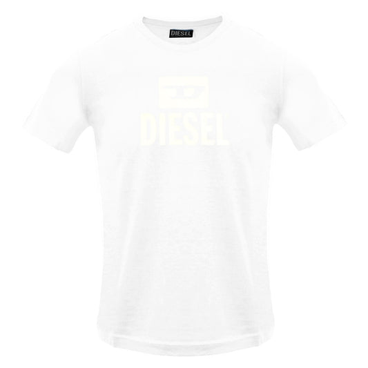 Diesel T Diego Tone On Tone Bright White T Shirt 100 White - Style Centre Wholesale