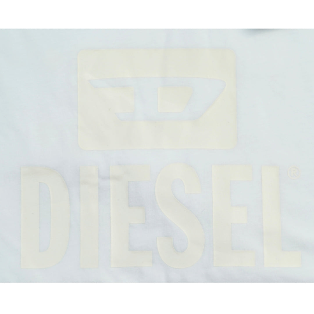 Diesel T Diego Tone On Tone Bright White T Shirt 100 White - Style Centre Wholesale