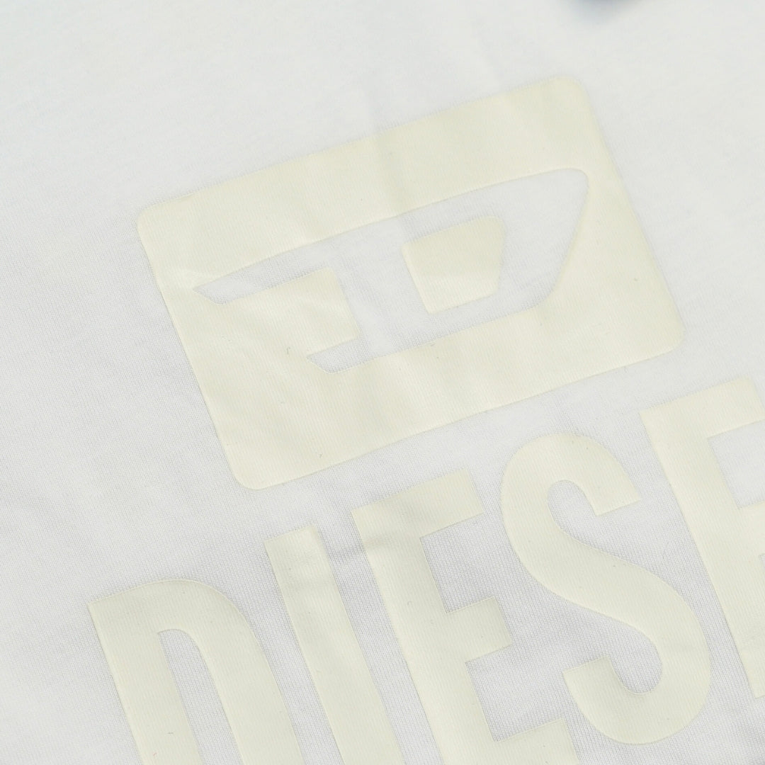 Diesel T Diego Tone On Tone Bright White T Shirt 100 White - Style Centre Wholesale