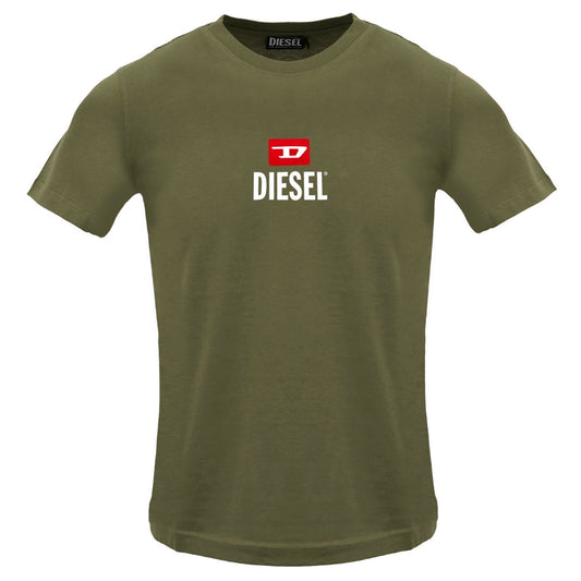 Diesel T Just Small New D Logo Deep Depths T Shirt 5Ix Green