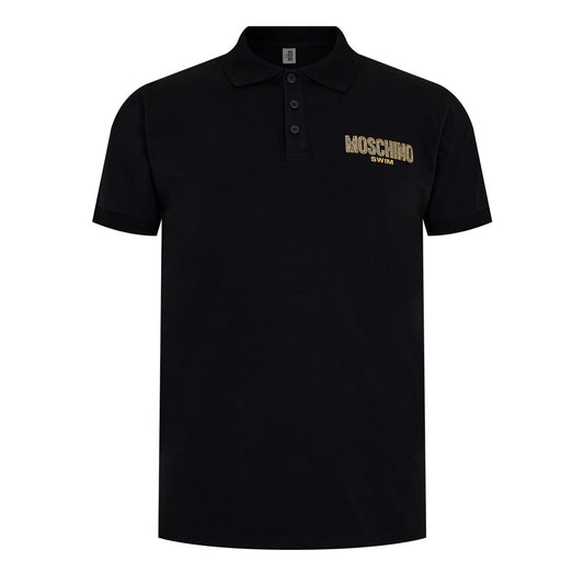 Moschino Mens A1608 9411 0555 Polo Shirt Black