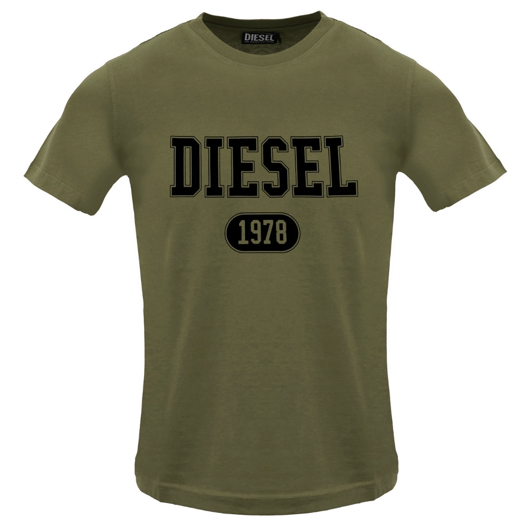 Diesel T Diegor 1 A Deep Depths T Shirt 5Ix Green - Style Centre Wholesale