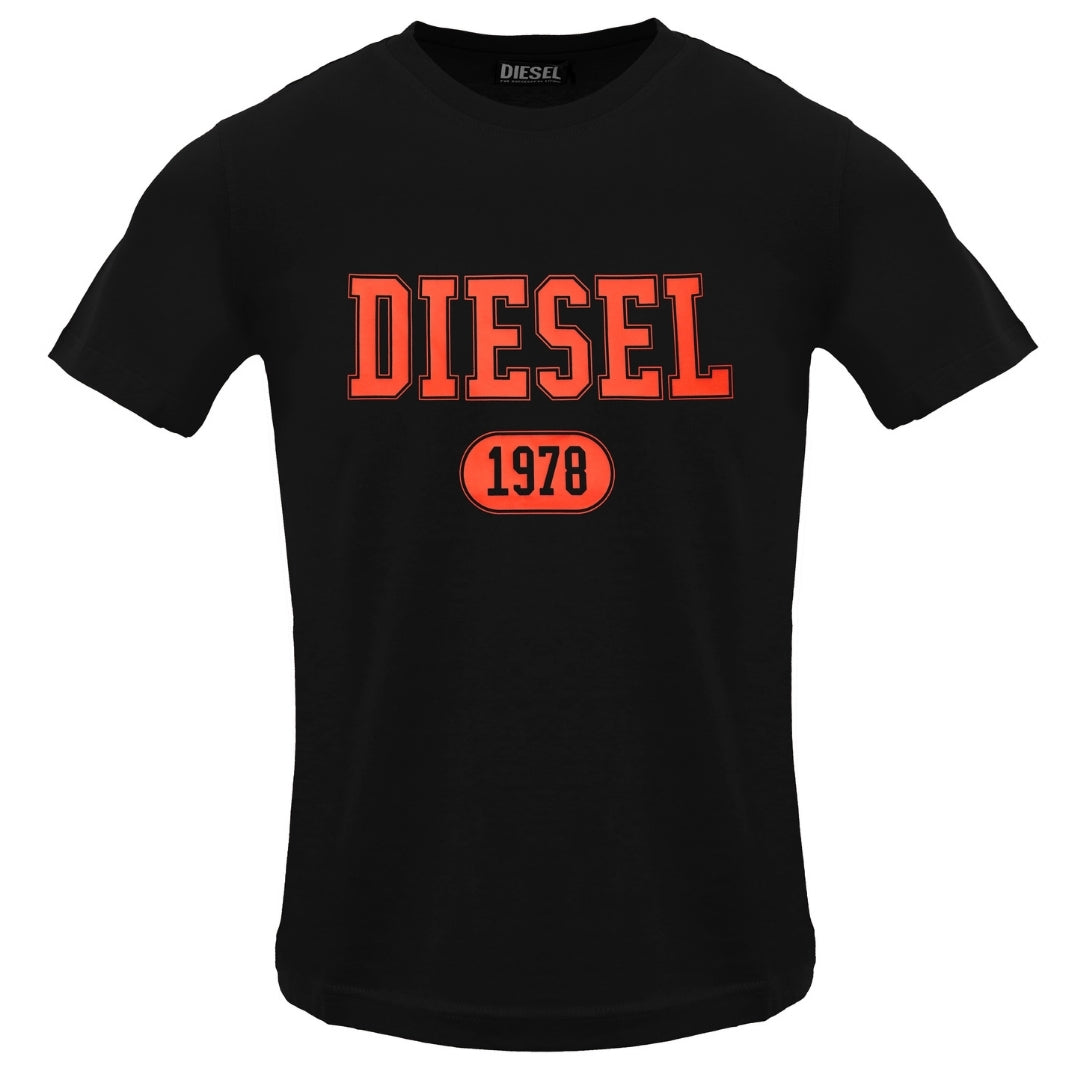Diesel T Diegor 1 A Caviar T Shirt 900 Black - Style Centre Wholesale