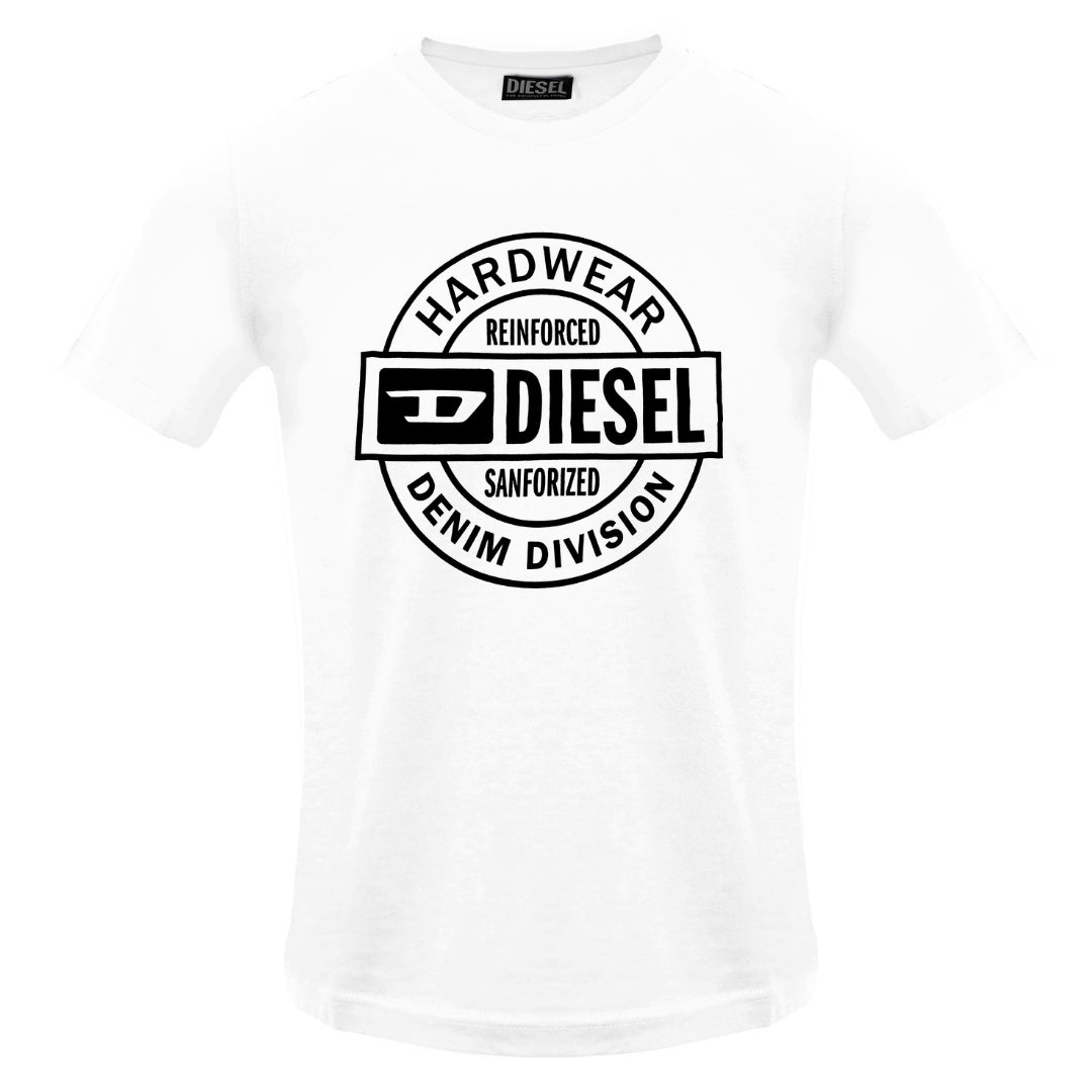 Diesel T Just 250218 Off Bright White T Shirt 100 White - Style Centre Wholesale