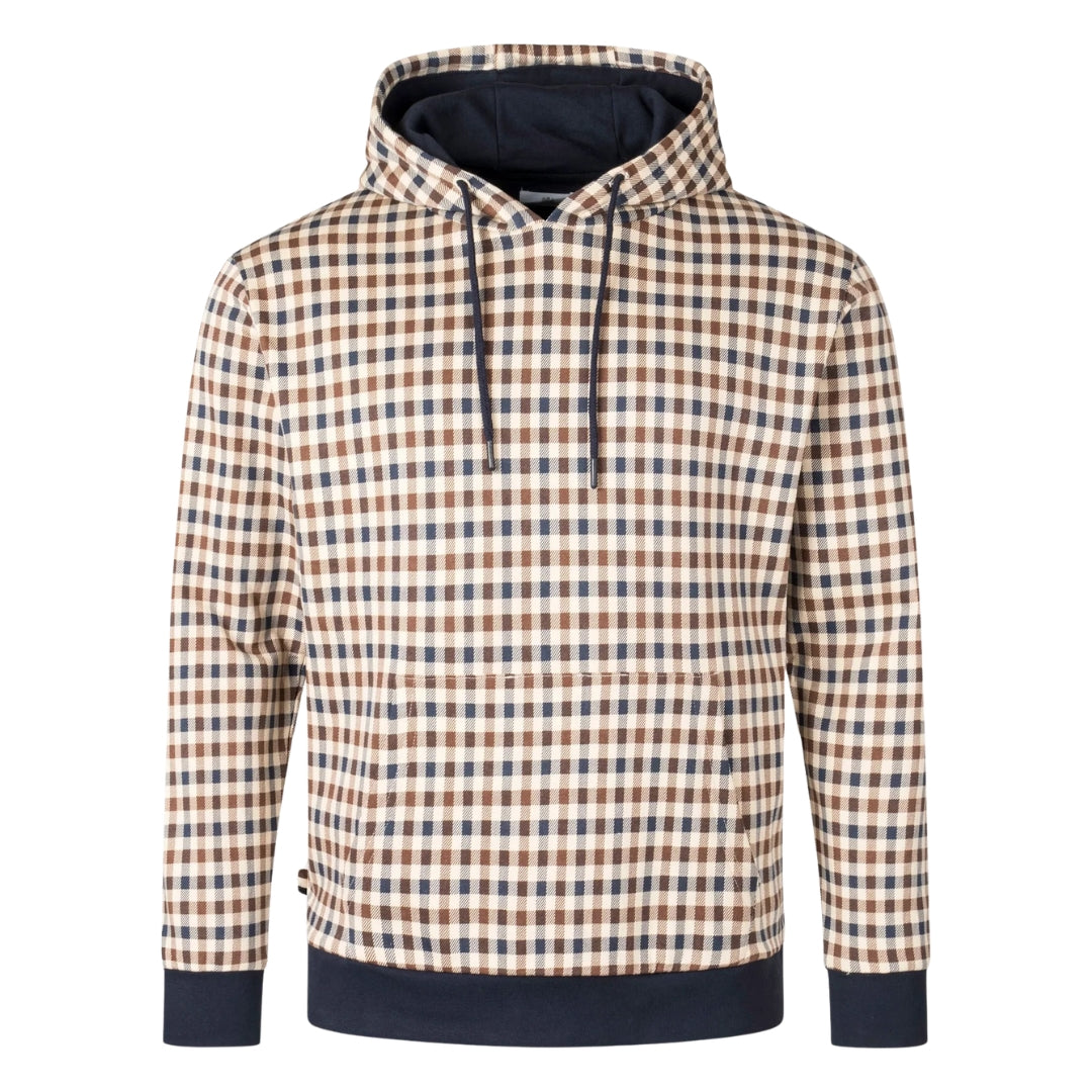 Aquascutum Active Club Check Hoodie Navy S