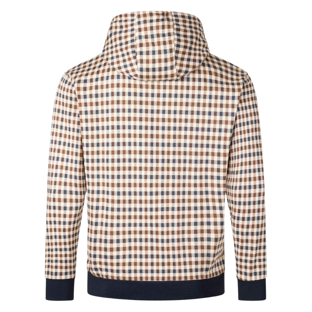 Aquascutum Active Club Check Hoodie Navy S