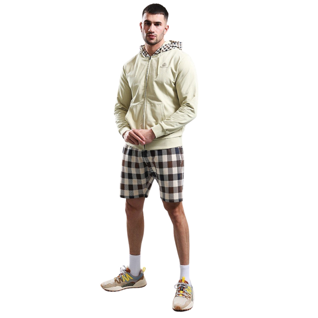 Aquascutum Active Small Logo Full Zip Old White L