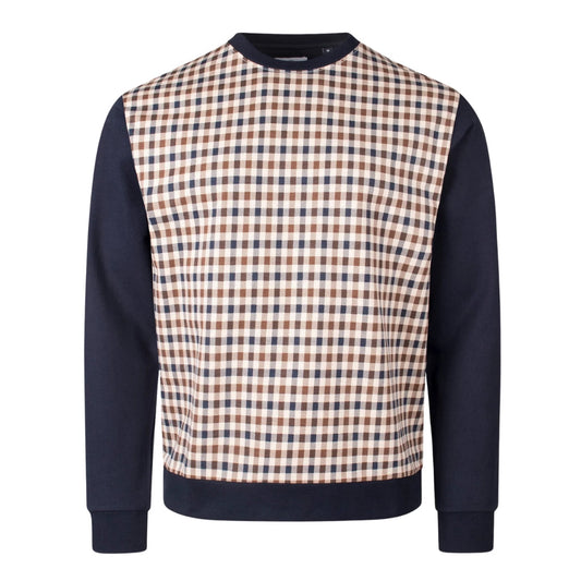 Aquascutum Active Iconic Front Crewneck Navy S