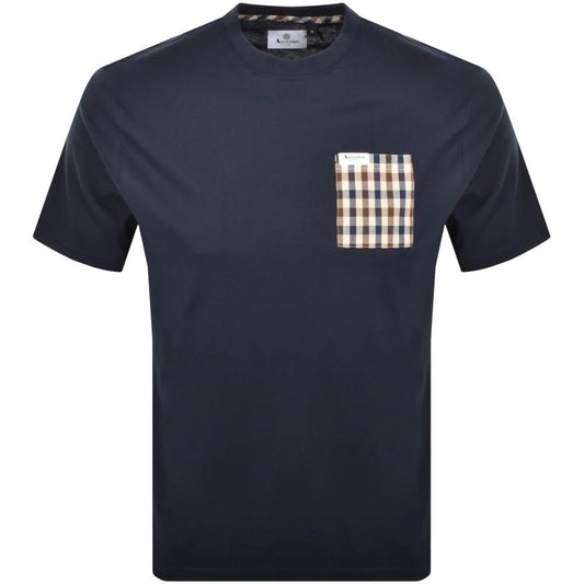 Aquascutum Active Iconic Front Pocket T-Shirt Navy L