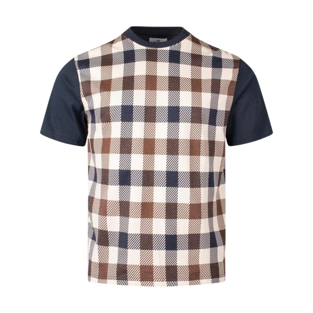 Aquascutum Active Macro Iconic T-Shirt Macro Club Check L
