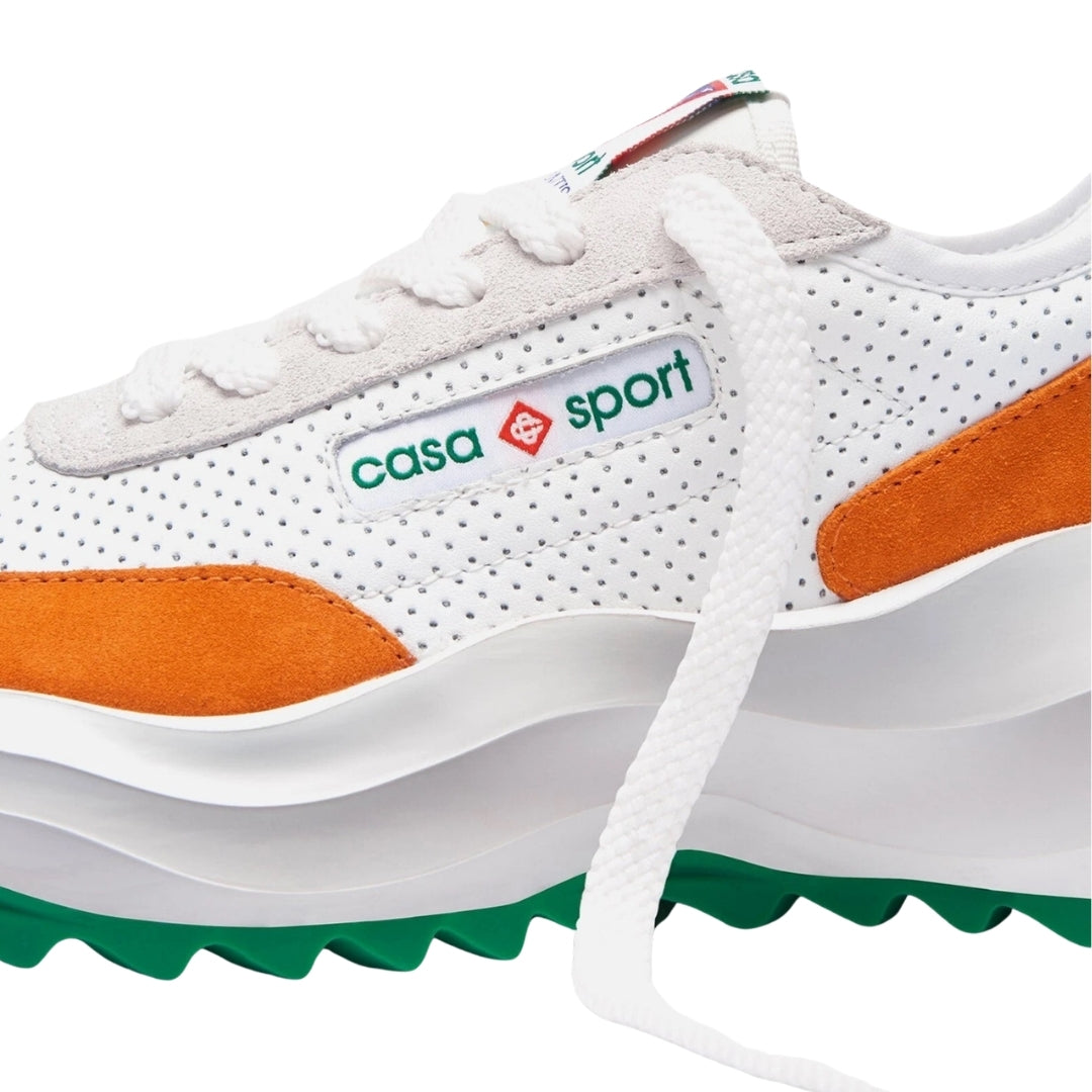 Casablanca Atlantis Sneaker White Orange Af22 Snk 002 02 4 002 White Shoes Womens