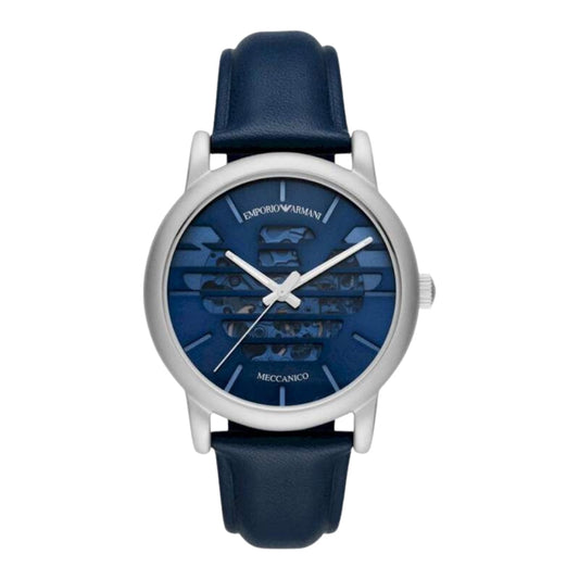 Emporio Armani Navy Blue Strap Silver Watch AR60030 - Style Centre Wholesale