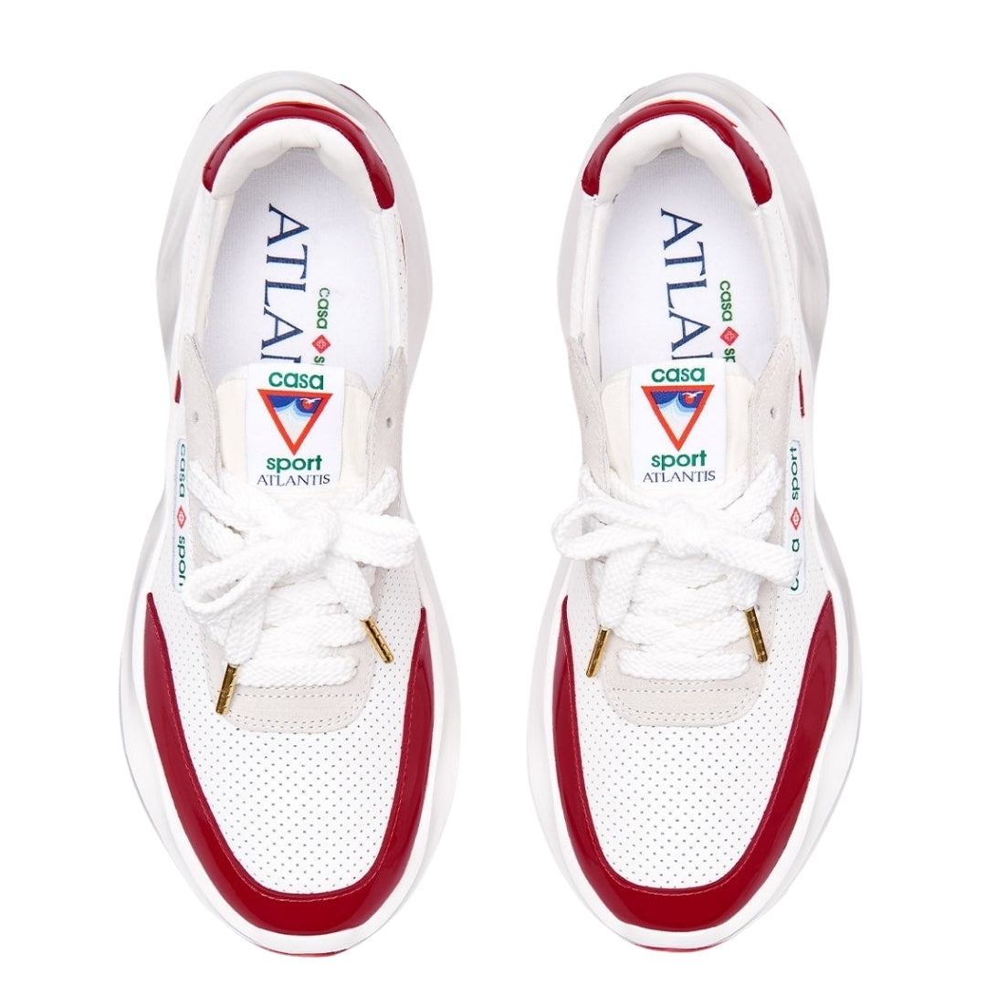 Casablanca Atlantis Sneaker White Red As23 Snk 015 01 015 White Shoes Mens