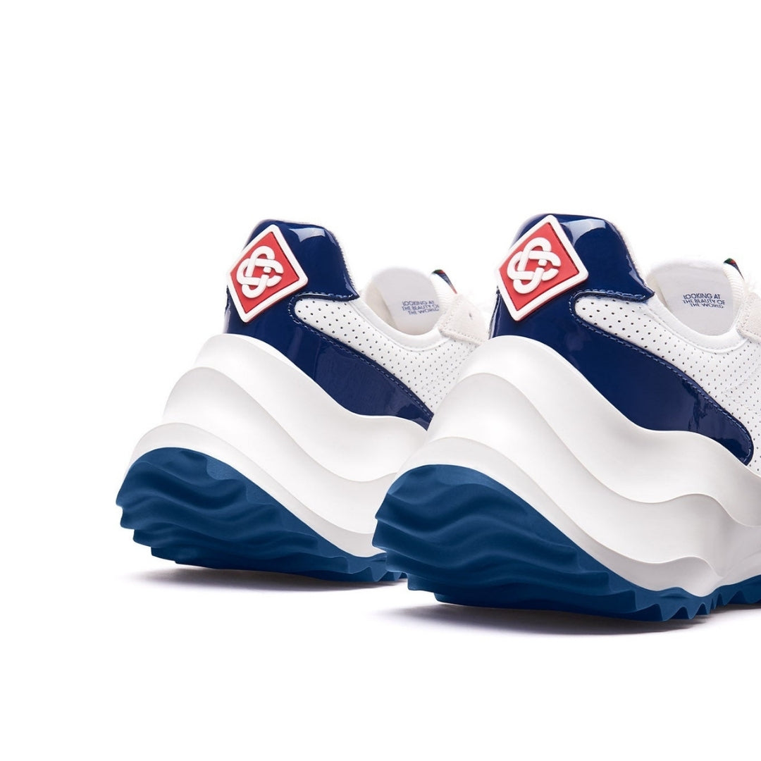 Casablanca Atlantis Sneaker White Navy As23 Snk 015 03 015 White Shoes Mens