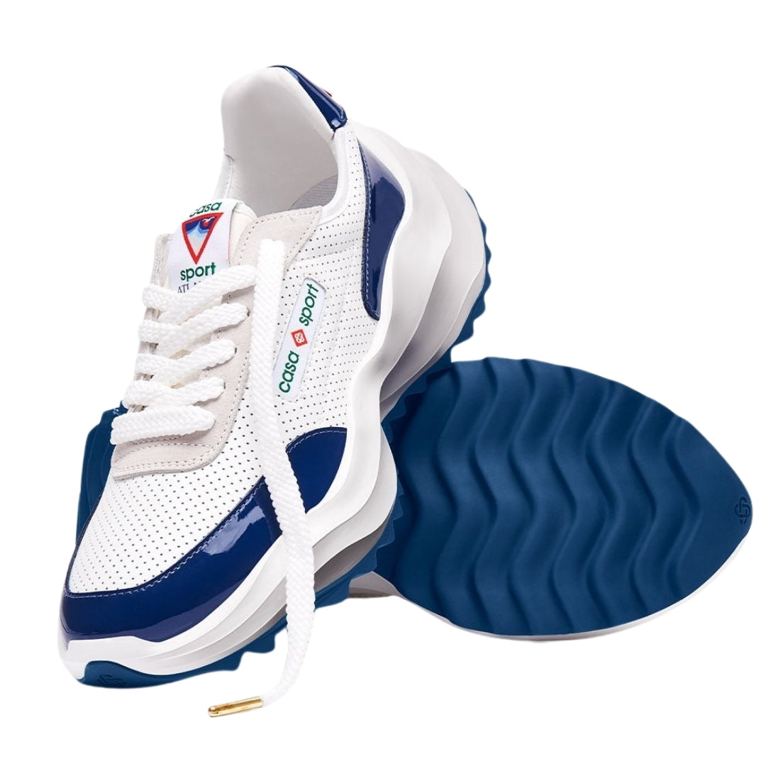 Casablanca Atlantis Sneaker White Navy As23 Snk 015 03 015 White Shoes Mens