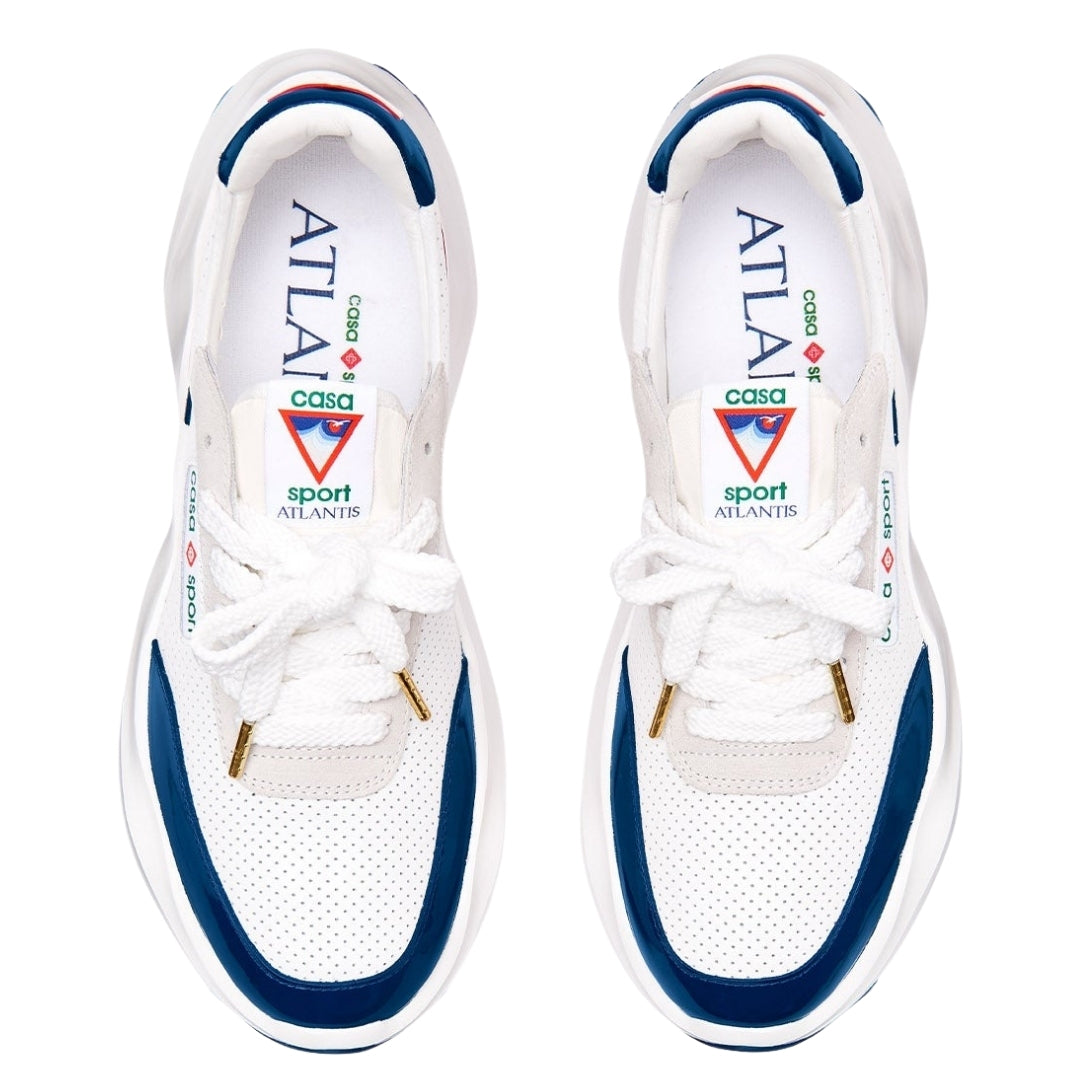 Casablanca Atlantis Sneaker White Navy As23 Snk 015 03 015 White Shoes Mens