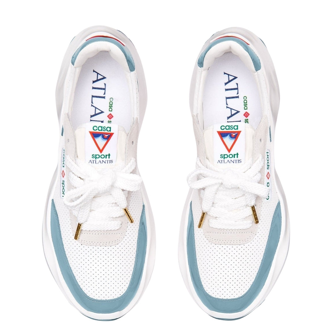 Casablanca Atlantis Sneaker White Light Blue As23 Snk 015 04 015 White Shoes Mens