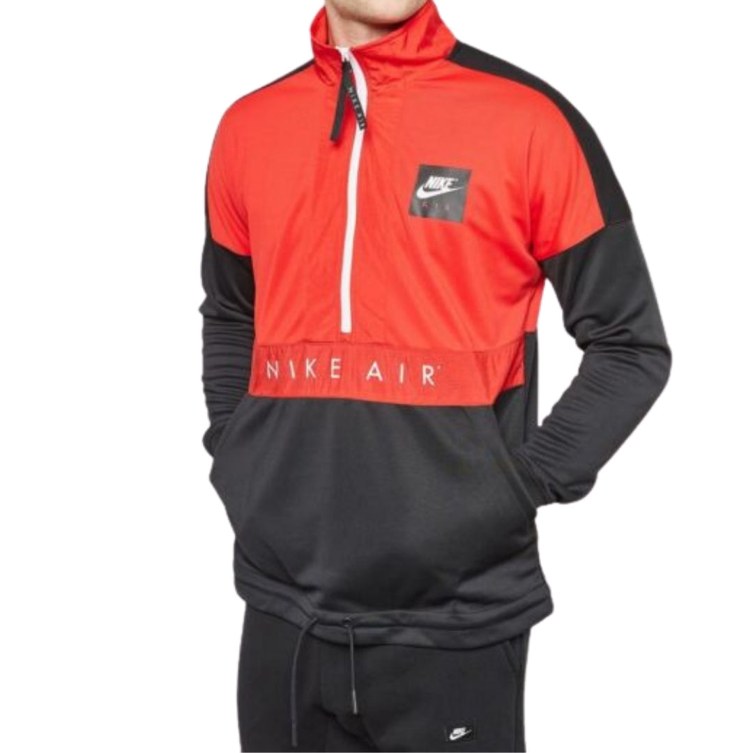 NIKE AT5290-657 657 RED/BLACK NIKE AIR 1/2 ZIP PULLOVER TOP AT5290 MENS XL