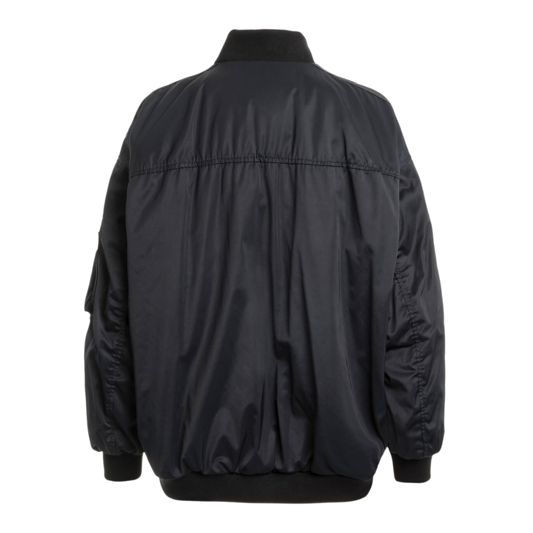 Parajumpers BOMB PWJKIN32 Reversible Jacket R028 PENCIL - CARROT Black - Reverse Side Orange Oversize Down Bomber Jacket Womens S