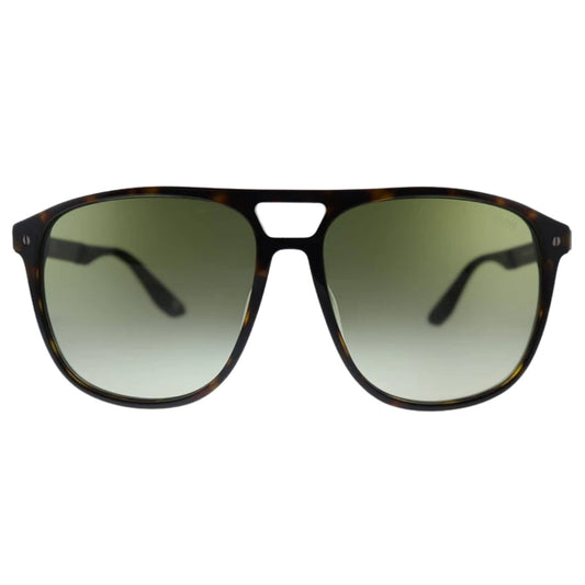 BMW Dark Havana Brown Frame Gradient Green Lens Sunglasses BW0001P - Style Centre Wholesale