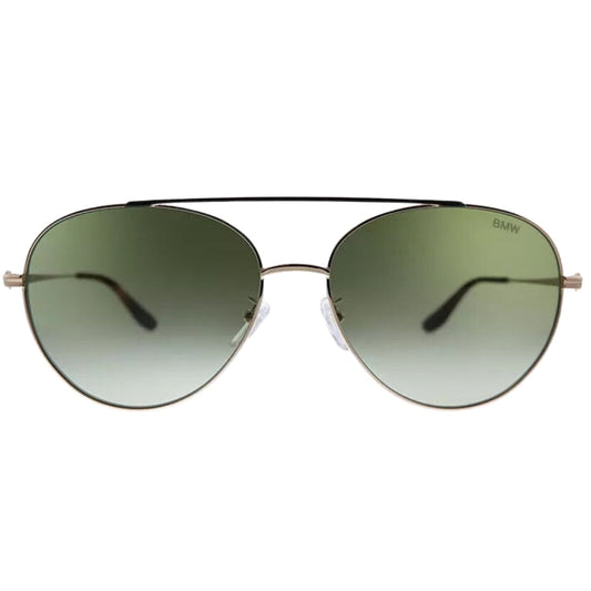 BMW Shiny Rose Gold Framed Gradient Green Lensed Sunglasses BW0006 28P - Style Centre Wholesale