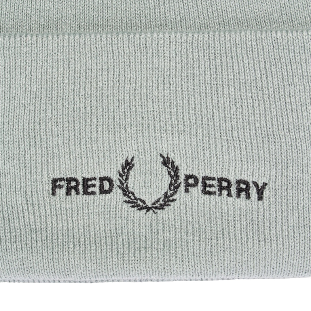 Fred Perry Graphic Logo Silver Blue Beanie C4114 959 - Style Centre Wholesale