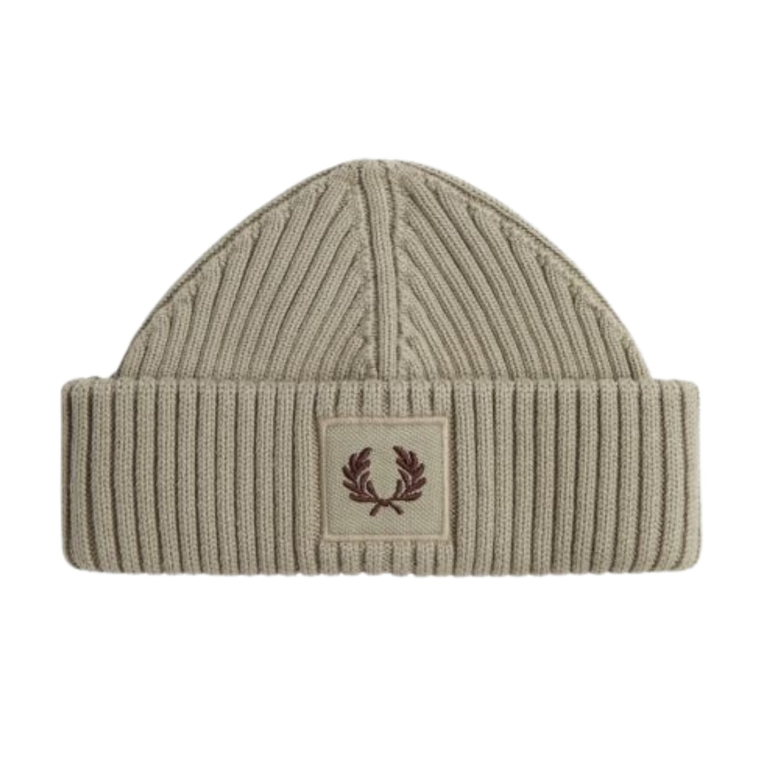 Fred Perry C6151 U84 Warm Grey Beanie Mens One Size