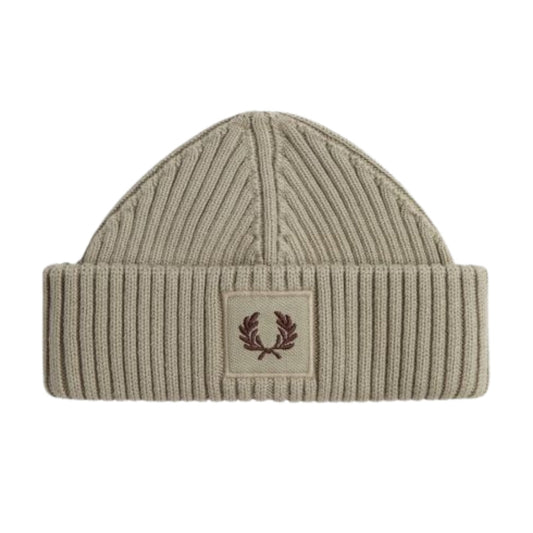 Fred Perry C6151 U84 Warm Grey Beanie Mens One Size