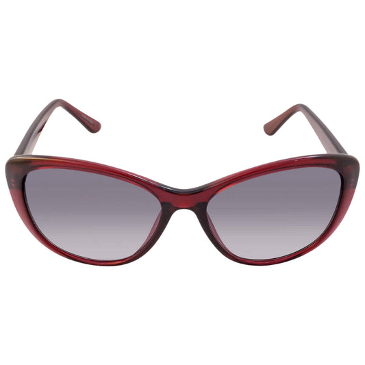 Calvin Klein Burgundy Framed Grey Gradient Lensed Sunglasses CK19560S 605