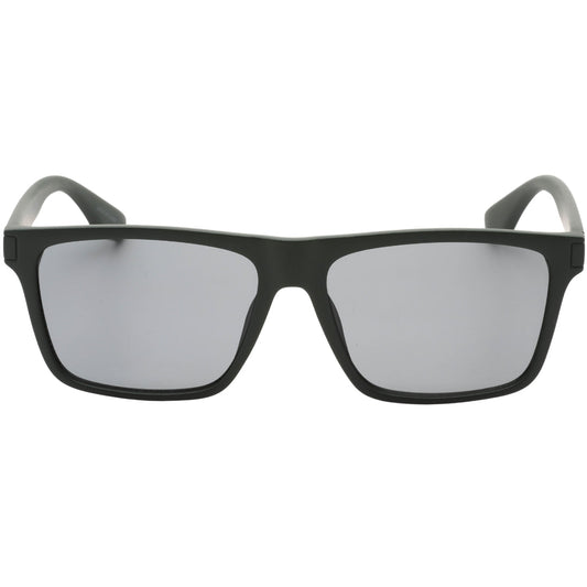 Calvin Klein Solid Smoke Lens Matte Cargo Black Sunglasses One Size