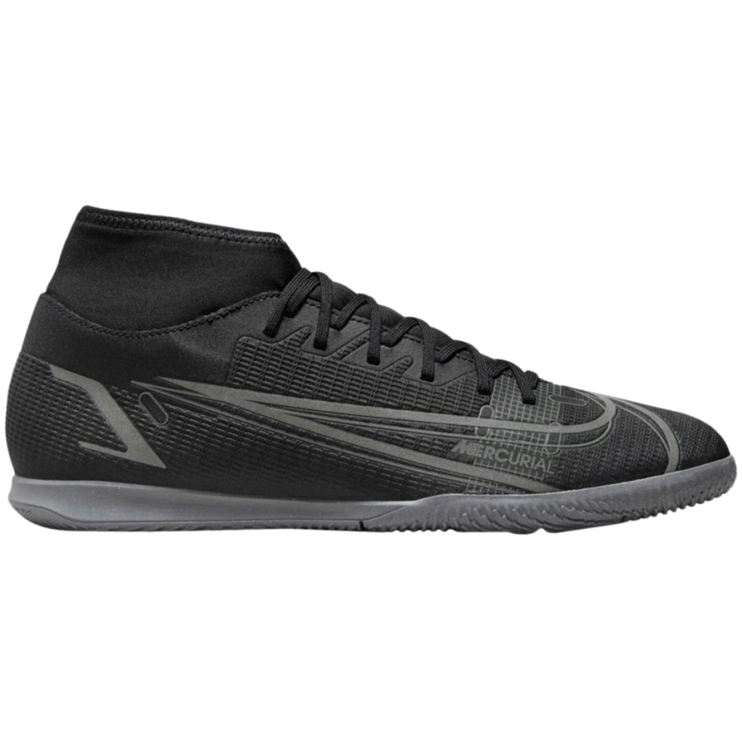 NIKE CV0954 004 Nike Superfly 8 Club IC  BLACK/GREY INDOOR FOOTBALL BOOT MENS UK 6