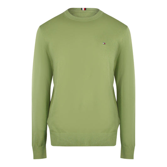 Tommy Hilfiger 4500576811 Faded Olive Crewneck Sweater Mens