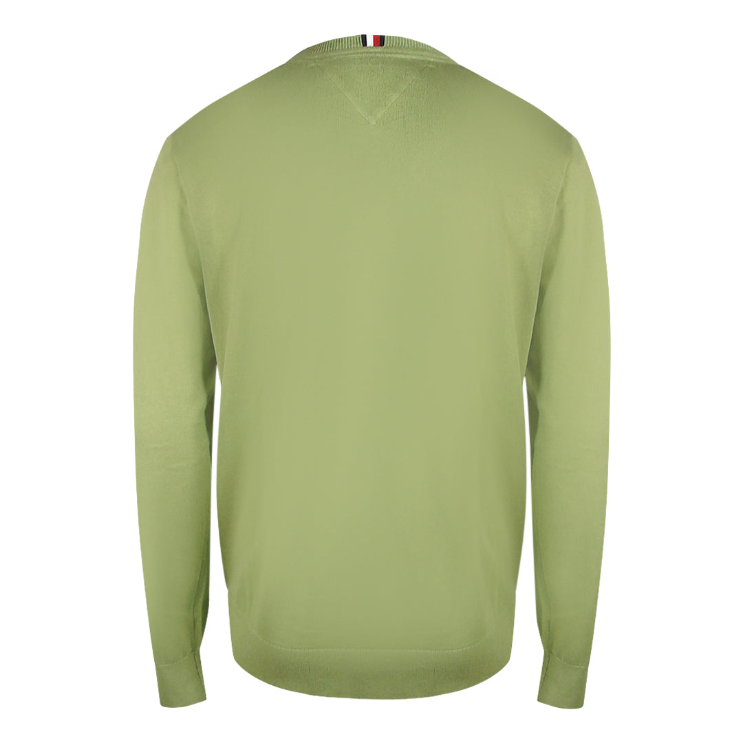 Tommy Hilfiger 4500576811 Faded Olive Crewneck Sweater Mens