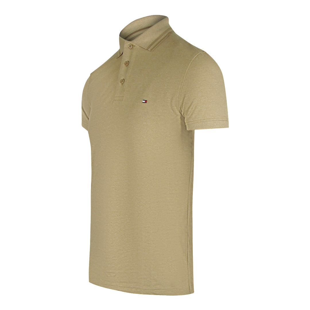 Tommy Hilfiger 4500586853 Dark Dunewhite Polo Shirt Mens
