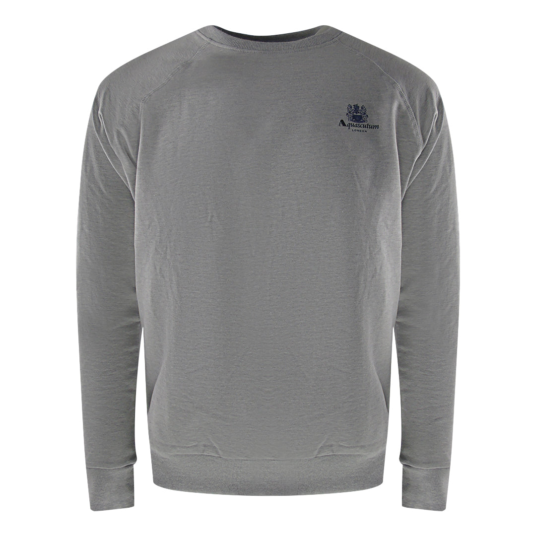 Aquascutum Small Iconic Crest Crew Neck Grey Track Set