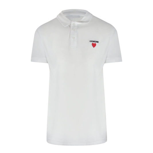 Love Moschino Jh7420Pp0Nl51100 White Polo Shirt Mens