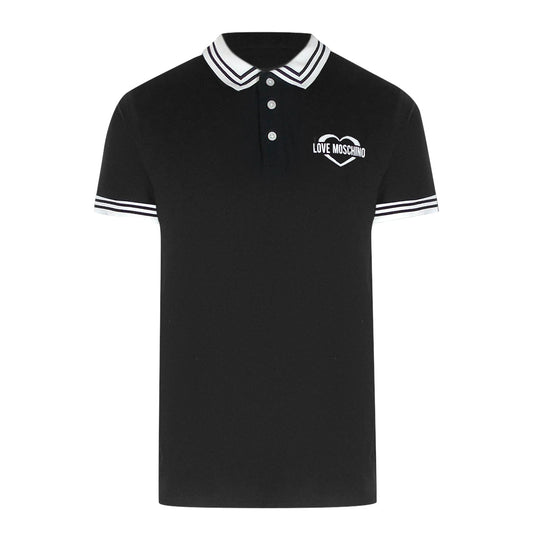 Love Moschino Jh7417Pp0Nl51000 Black Polo Shirt Mens