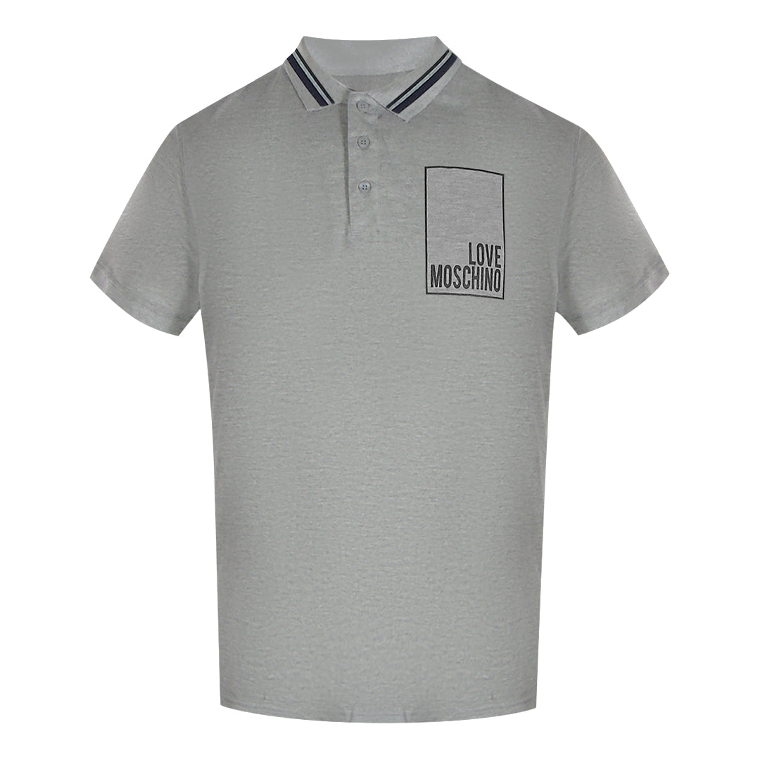 Love Moschino Jh7418Pp0Nl51001 Grey Polo Shirt Mens - Style Centre Wholesale
