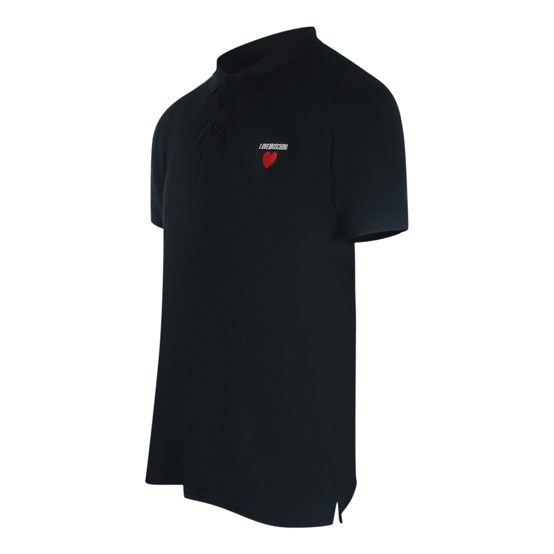 Love Moschino Jh7420Pp0Nl51000 Black Polo Shirt Mens